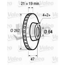 186286 VALEO Тормозной диск