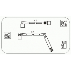 ODS242 JANMOR Комплект проводов зажигания
