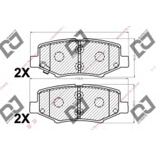 BP1969 DJ PARTS Комплект тормозных колодок, дисковый тормоз