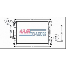 5001401 KUHLER SCHNEIDER Радиатор, охлаждение двигател