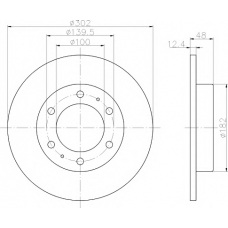 MDC880 MINTEX Тормозной диск