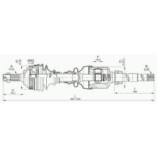 DRS6201.00 OPEN PARTS Приводной вал