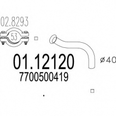 01.12120 MTS Труба выхлопного газа