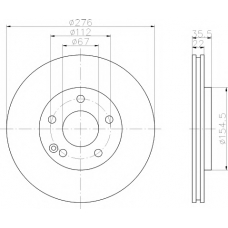 8DD 355 106-921 HELLA PAGID Тормозной диск