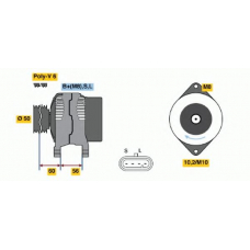 0 986 043 951 BOSCH Генератор