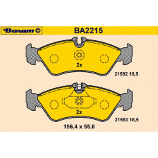 BA2215 BARUM Комплект тормозных колодок, дисковый тормоз