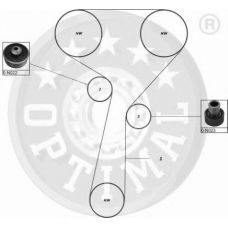 SK-1201 OPTIMAL Комплект ремня грм