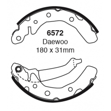 6572 EBC Brakes Колодки тормозные барабанные