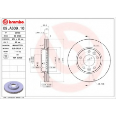 09.A609.10 BREMBO Тормозной диск