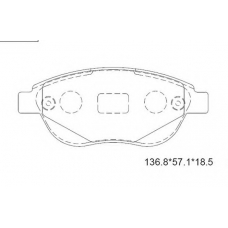 KD7518 ASIMCO Комплект тормозных колодок, дисковый тормоз