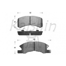 D6100 KAISHIN Комплект тормозных колодок, дисковый тормоз