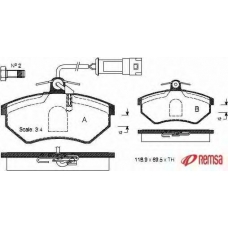 0134.02 METZGER Комплект тормозных колодок, дисковый тормоз