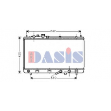 111270N AKS DASIS Радиатор, охлаждение двигателя