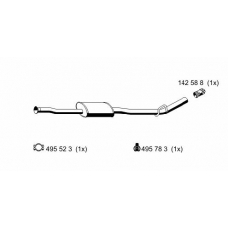 522168 ERNST Средний глушитель выхлопных газов