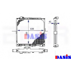 130320N AKS DASIS Радиатор, охлаждение двигателя