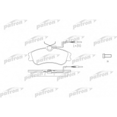 PBP1112 PATRON Комплект тормозных колодок, дисковый тормоз