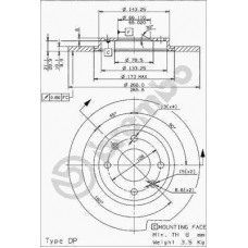 08.9600.24 BREMBO Тормозной диск