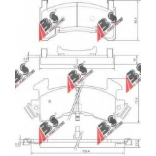 38154 ABS Комплект тормозных колодок, дисковый тормоз