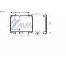 PE2198 AVA Радиатор, охлаждение двигателя