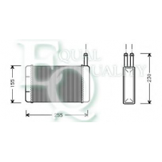 RR0016 EQUAL QUALITY Теплообменник, отопление салона