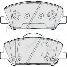 PAD1980 APEC Комплект тормозных колодок, дисковый тормоз