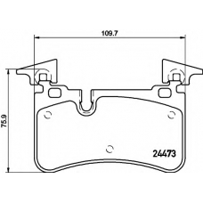 8DB 355 014-811 HELLA Комплект тормозных колодок, дисковый тормоз