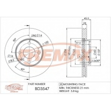BD-3547 FREMAX Тормозной диск