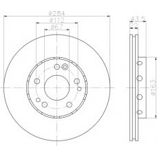 8DD 355 103-061 HELLA PAGID Тормозной диск