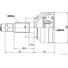J2824039 HERTH+BUSS JAKOPARTS Шарнирный комплект, приводной вал