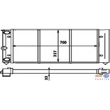 8MK 376 713-441 HELLA Радиатор, охлаждение двигателя