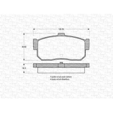 363702160604 MAGNETI MARELLI Комплект тормозных колодок, дисковый тормоз