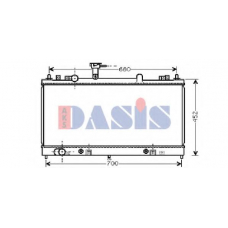 110039N AKS DASIS Радиатор, охлаждение двигателя