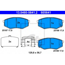 13.0460-5641.2 ATE Комплект тормозных колодок, дисковый тормоз
