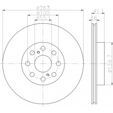 8DD 355 113-081 HELLA PAGID Тормозной диск