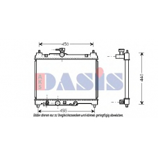 210201N AKS DASIS Радиатор, охлаждение двигателя