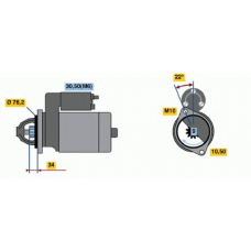 0 986 020 850 BOSCH Стартер