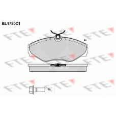 BL1780C1 FTE Комплект тормозных колодок, дисковый тормоз