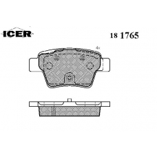 181765 ICER Комплект тормозных колодок, дисковый тормоз