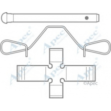 KIT255 APEC Комплектующие, тормозные колодки