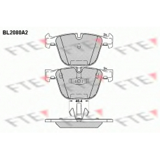BL2080A2 FTE Комплект тормозных колодок, дисковый тормоз