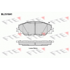 BL2518A1 FTE Комплект тормозных колодок, дисковый тормоз
