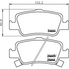 8DB 355 013-571 HELLA PAGID Комплект тормозных колодок, дисковый тормоз