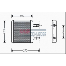 5790071 KUHLER SCHNEIDER Теплообменник, отопление салона