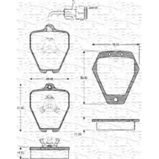 363702161080 MAGNETI MARELLI Комплект тормозных колодок, дисковый тормоз