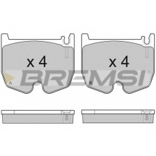 BP3163 BREMSI Комплект тормозных колодок, дисковый тормоз