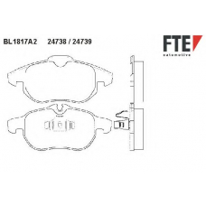 BL1817A2 FTE Комплект тормозных колодок, дисковый тормоз