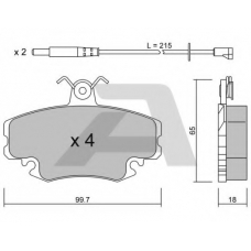 BPRE-1004 AISIN Комплект тормозных колодок, дисковый тормоз