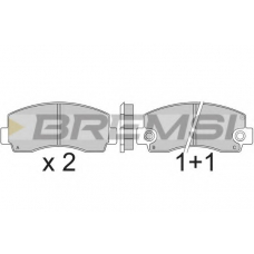 BP2215 BREMSI Комплект тормозных колодок, дисковый тормоз