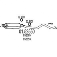 01.52550 MTS Средний глушитель выхлопных газов