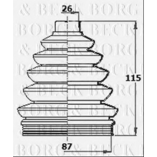 BCB6138 BORG & BECK Пыльник, приводной вал